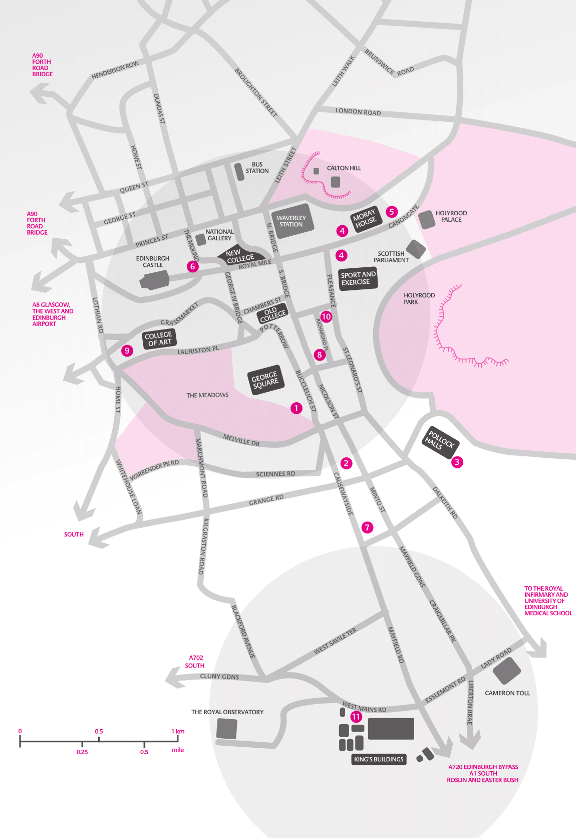 Postgraduate accommodation map